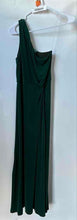 Load image into Gallery viewer, Spirito Womens Green One-Shoulder Draped Waist Bridesmaid Ball Gown Dress Size 4

