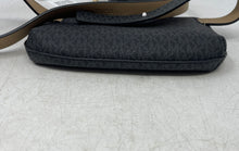 Load image into Gallery viewer, Michael Kors Womens Black Gray Signature Print Inner Pockets Crossbody Handbag
