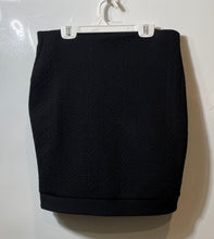 Load image into Gallery viewer, Express Womens Black Textured Asymmetrical Hem Straight &amp; Pencil Skirt Size S
