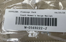 Load image into Gallery viewer, Coach Womens Madison Beige Signature Dotted Charm Wristlet Wallet
