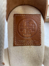 Load image into Gallery viewer, Authentic Tory Burch Womens Frieda Beige Brown Wedge Heel Platform Sandals Sz 6B
