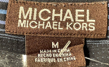 Load image into Gallery viewer, Michael Kors Mens Black Multi-Striped Print Cotton Button-Up Shirt Size M
