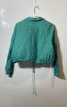 Load image into Gallery viewer, Zara Womens Green Geometric Long Sleeve Button Down Front Blouse Top Size L
