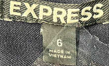Load image into Gallery viewer, Express Womens Navy Blue Flat Front Back Zip Stretch Mini Skirt Size 6

