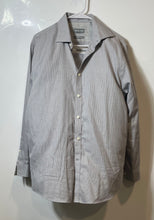 Load image into Gallery viewer, Michael Kors Mens Gray Airsoft Cotton Long Sleeve Non-Iron Dress Shirt Size L
