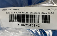 Load image into Gallery viewer, Puma Boys Suede 355110 02 Blue White Lace-Up Low Top Sneakers Shoes Size 5.5C
