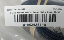 Load image into Gallery viewer, Steve Madden Mens Brown Adjustable Buckle Dress Belt Size 38/40
