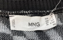 Load image into Gallery viewer, Mango Womens Black &amp; White Wavy Checkered Print Knitted Sweater Dress Size 2
