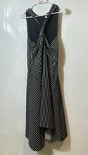 Load image into Gallery viewer, New York &amp; Company Womens Black White Striped Back Zip Fit &amp; Flare Dress Size 14
