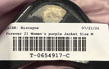 Load image into Gallery viewer, Forever 21 Womens Purple Long Sleeve Pockets Fuzzy Full-Zip Sherpa Jacket Size M
