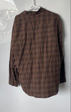 Load image into Gallery viewer, Calvin Klein Mens Brown Plaid Long Sleeve Classic Fit Button-Up Shirt Size Large
