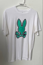 Load image into Gallery viewer, Psycho Bunny Mens White Graphic Print Short Sleeve Pullover T-Shirt Size 6
