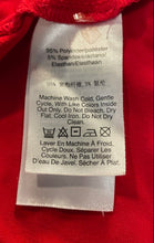 Load image into Gallery viewer, DKNY Womens Red Short Sleeve Surplice Neck Wrap Blouse Top Size PS
