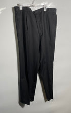 Load image into Gallery viewer, Kirkland Signature Mens Black Wool Pleated Front Pockets Dress Pants Size 40x30
