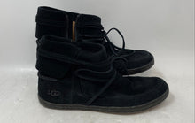 Load image into Gallery viewer, UGG Womens Reid Moc 1019129 Black Suede Lace-Up Ankle Boots Size 8.5
