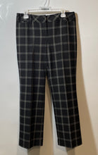 Load image into Gallery viewer, Ann Taylor Loft Womens Black White Plaid Flat Front Marisa Trouser Pants Sz 10P
