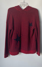 Load image into Gallery viewer, Tommy Hilfiger Womens Red Printed Long Sleeve Open Front Cardigan Sweater Sz XS
