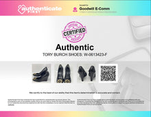 Load image into Gallery viewer, Authentic Tory Burch Womens Sally Black Leather Wedge Pump Heels Size 9 M
