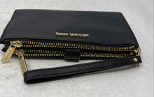 Load image into Gallery viewer, Michael Kors Womens Black Leather Double Zip Jet Set Travel Wristlet Wallet
