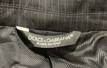 Load image into Gallery viewer, Authentic Dolce &amp; Gabbana Mens Black Pinstripe Wool Two-Button Blazer Size EU 48

