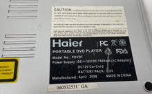 Load image into Gallery viewer, Haier Model No PDVD7 Black Portable DVD Video Player Not Tested

