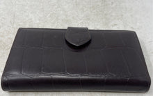 Load image into Gallery viewer, Unbranded Womens Brown Embossed Leather ID And Credit Card Slots Bifold Wallet
