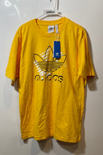 Load image into Gallery viewer, Adidas Mens Yellow Cotton Short Sleeve Crew Neck Pullover T-Shirt Sz L With Tag
