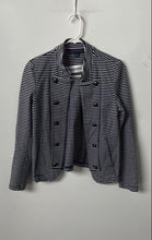 Load image into Gallery viewer, Tommy Hilfiger Womens Blue White Striped Double-Breasted Military Jacket Size M
