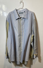 Load image into Gallery viewer, Perry Ellis Mens Blue Plaid Cotton Long Sleeve Collared Button-Up Shirt Size 4X

