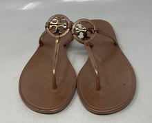 Load image into Gallery viewer, Authentic Tory Burch Womens Mini Miller Beige Slip-On Thong Sandals Size 9 M
