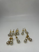 Load image into Gallery viewer, Vintage Eggplant Knife Rests Gold/Silver Tone Accessories (11Pcs )
