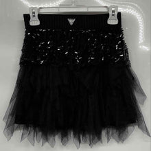 Load image into Gallery viewer, Guess Girls Black Sequin Elastic Waist Knee Length Pull-On Tutu Skirt Size L 14
