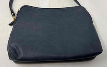 Load image into Gallery viewer, Mathew &amp; Julian Womens Dark Blue Leather Adjustable Strap Crossbody Purse
