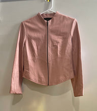 Load image into Gallery viewer, Bagatelle Womens Pink Genuine Leather Long Sleeve Front Full-Zip Jacket Size 2
