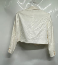 Load image into Gallery viewer, Emanuel Ungaro Womens White Long Sleeve Cropped Blazer Jacket Size 2/36P
