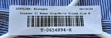 Load image into Gallery viewer, Forever 21 Womens Blue White Striped Cotton Long Sleeve Button-Up Shirt Size M
