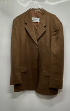 Load image into Gallery viewer, Di Ferri Mens Brown Plaid Wool Long Sleeve Notch Lapel Three-Button Blazer Sz 44
