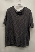 Load image into Gallery viewer, Express Mens Black Gray Space Dye Short Sleeve Slim Fit Stretch T-Shirt Size XL
