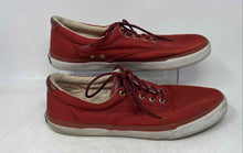 Load image into Gallery viewer, Sperry Mens Red White Canvas Round Toe Lace-Up Sneakers Shoes Size 13M
