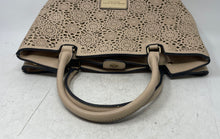 Load image into Gallery viewer, Marc New York Andrew Marc Womens Brown Floral Laser-Cut Inner Pockets Tote Bag
