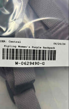 Load image into Gallery viewer, Kipling Womens Purple Zipper Adjustable Strap Top Handle Backpack
