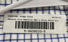 Load image into Gallery viewer, Kenneth Cole Reaction Mens White Blue Check Slim Fit Dress Shirt Size 16 32/33
