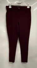 Load image into Gallery viewer, Mario Serrani Womens Wine Flat Front Skinny Leg Ankle Slit Trouser Pants Size S
