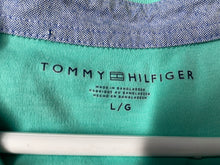 Load image into Gallery viewer, Tommy Hilfiger Mens Green Short Sleeve Collared Polo Shirt Size L/G
