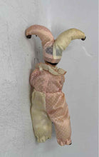Load image into Gallery viewer, Vintage Collectible Porcelain Harlequin Doll In Cream And Pink Polka Dot Costume
