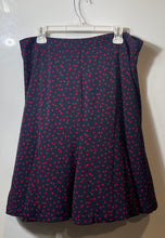 Load image into Gallery viewer, Talbots Womens Blue Red Printed Side Zip Elastic Waist A-Line Skirt Size 16
