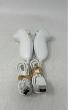Load image into Gallery viewer, Lot Of 2 Pcs Nintendo Wii Nunchuk White Wired Gaming Controller Not Tested
