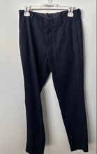 Load image into Gallery viewer, H&amp;M Womens Blue Flat Front Pockets Slim Fit Straight Leg Dress Pants No Size
