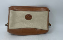 Load image into Gallery viewer, Dooney &amp; Bourke Womens Cream Khaki Leather Inner Pockets Crossbody Bag
