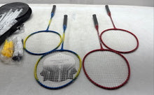 Load image into Gallery viewer, 4-Player Kids Portable Badminton Set Rackets Shuttlecocks Poles &amp; Carrying Case

